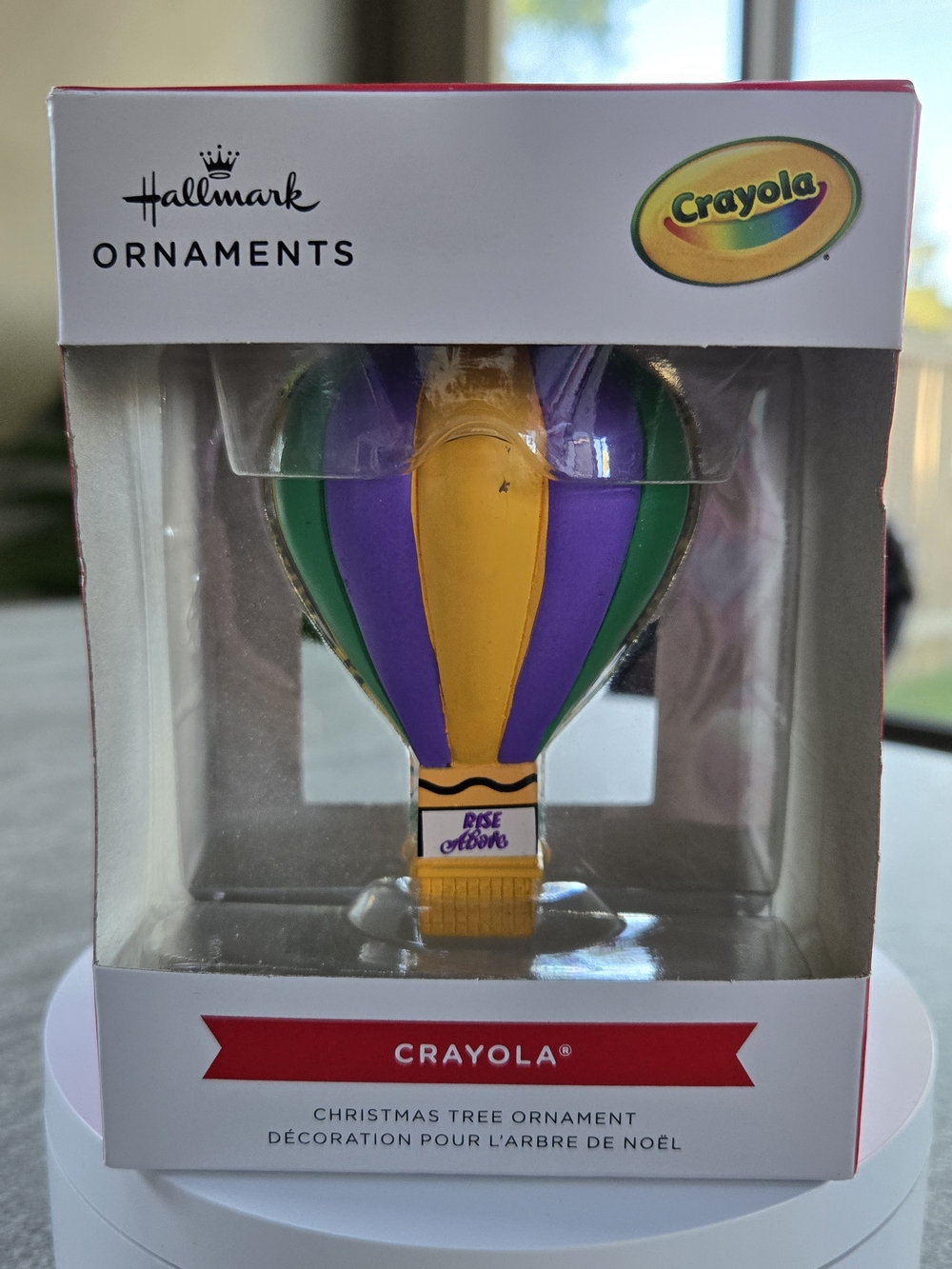 Hallmark Crayola Purple, Yellow & Green Hot Air Balloon Ornament
